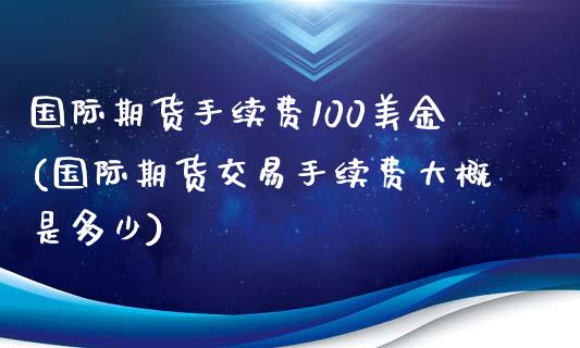 国际期货手续费100美金(国际期货交易手续费大概是多少)