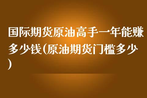 国际期货原油高手一年能赚多少钱(原油期货门槛多少)