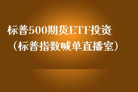 标普500期货ETF投资（标普指数喊单直播室）