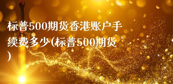 标普500期货香港账户手续费多少(标普500期货)