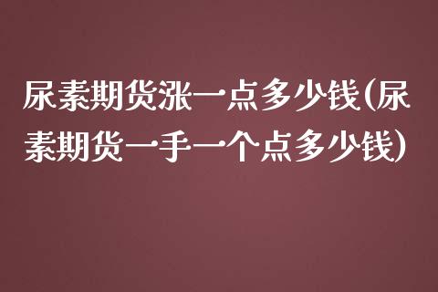 尿素期货涨一点多少钱(尿素期货一手一个点多少钱)